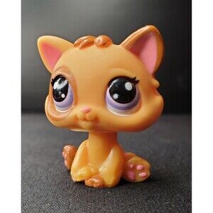 LPS Littlest Pet Shop 2008 Kitten Cat #2414 Eye Ring Purple Eyes